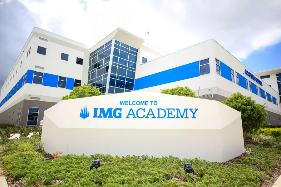 IMG Academy 600-acre campus aerial view with sports facilities