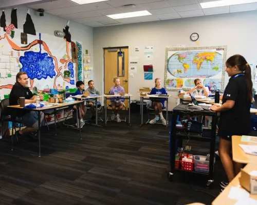 ESL language support class
