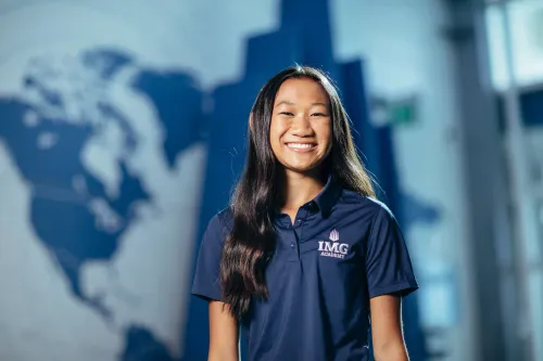 International students socializing at IMG Academy